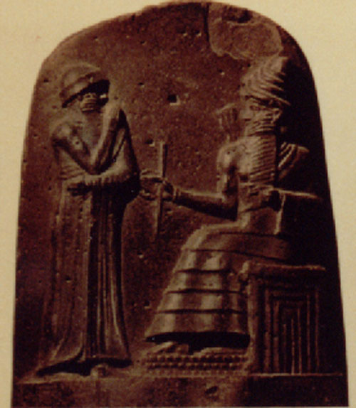 Hammurabi (Receiving His Law Code from a God)