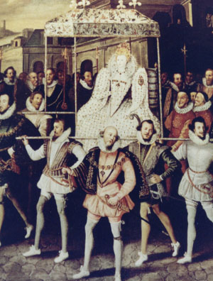 Picture of England's Elizabeth I Being Carried to Her Coronation