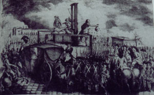 Picture of Guillotine Used to Behead Louis XVI in Place de la Revolution