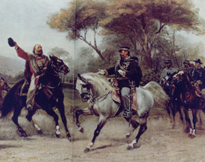 Picture of Garibaldi (Left) and Victor Emmanuel II (Right) of Italy