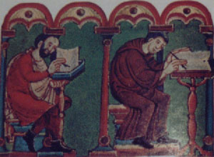 Picture of Monks Copying Manuscripts