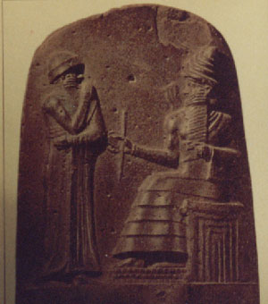 Picture of Hammurabi Receiving His Law Code from a God